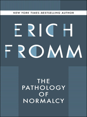 cover image of The Pathology of Normalcy